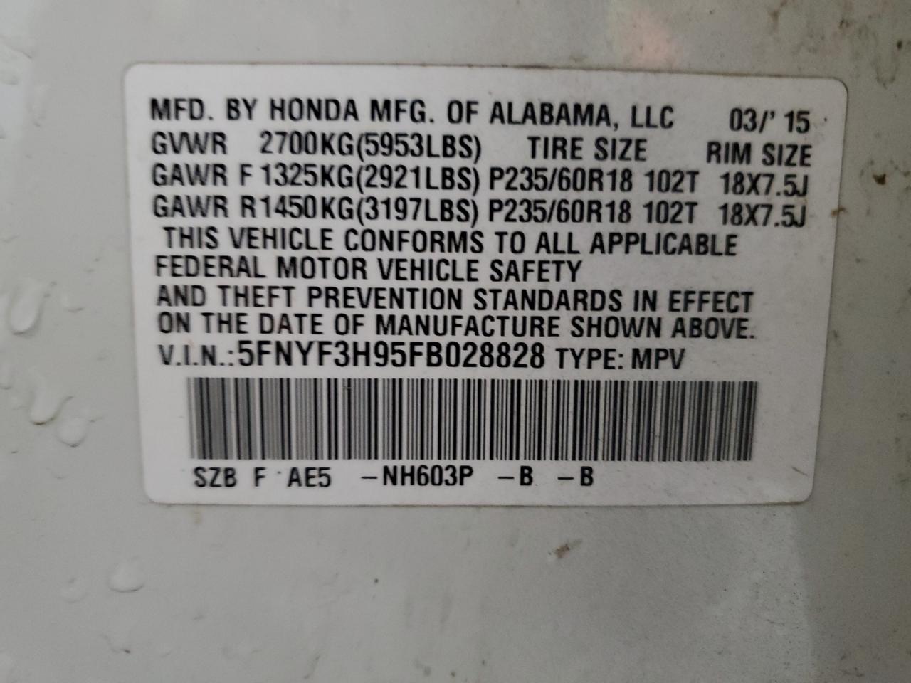 Honda Pilot Touring Image 14