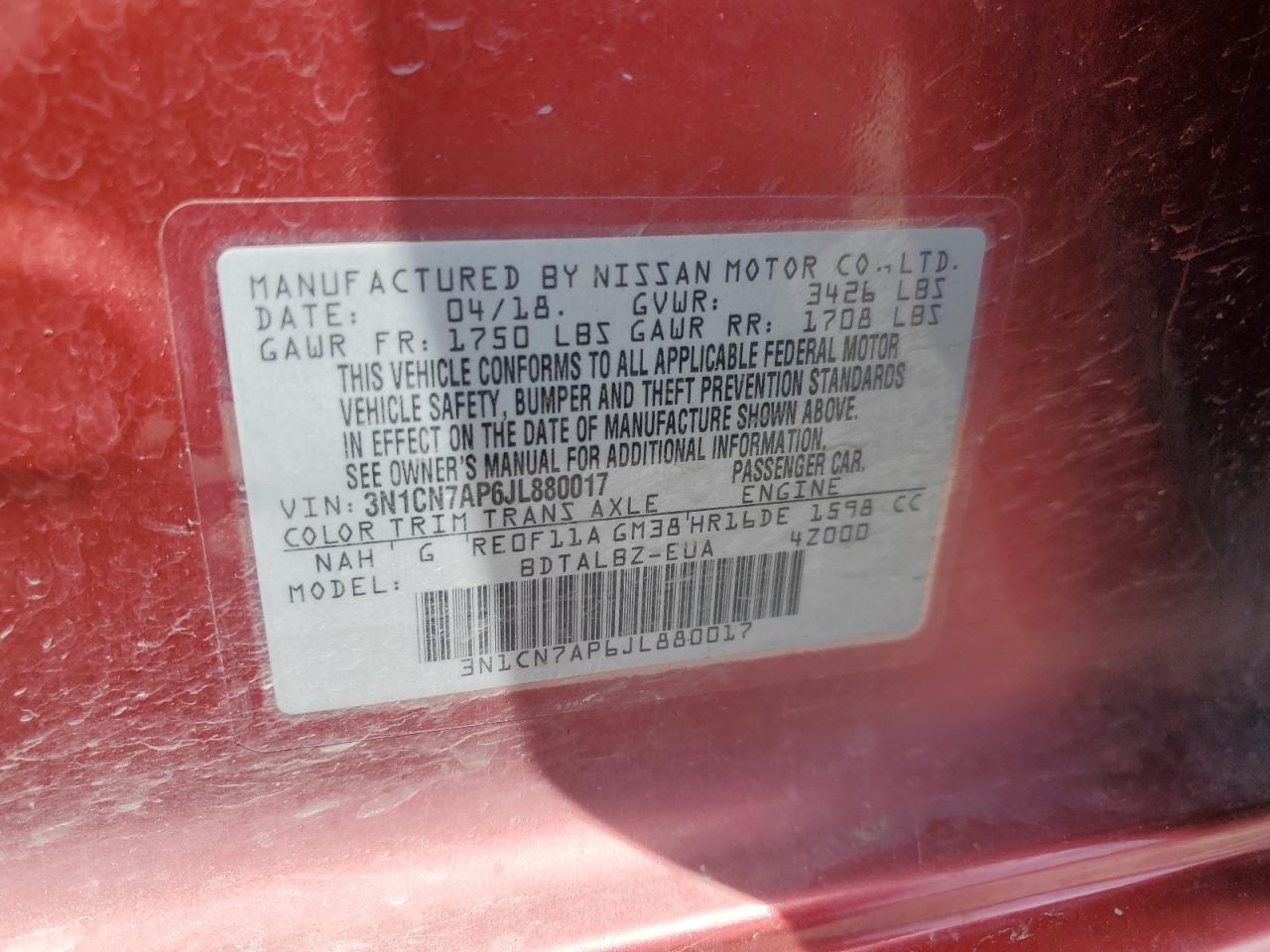 Nissan Versa S Image 7