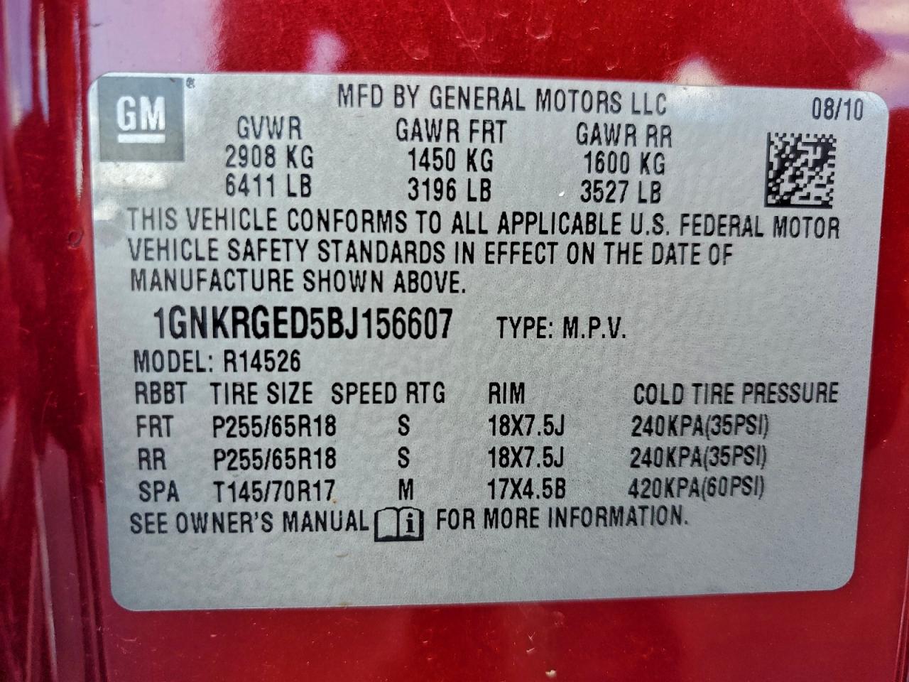 Chevrolet Traverse Lt Image 9