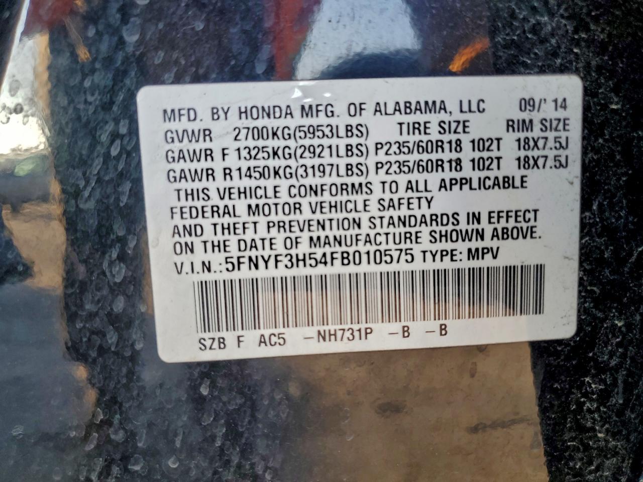 Honda Pilot Exl Image 12