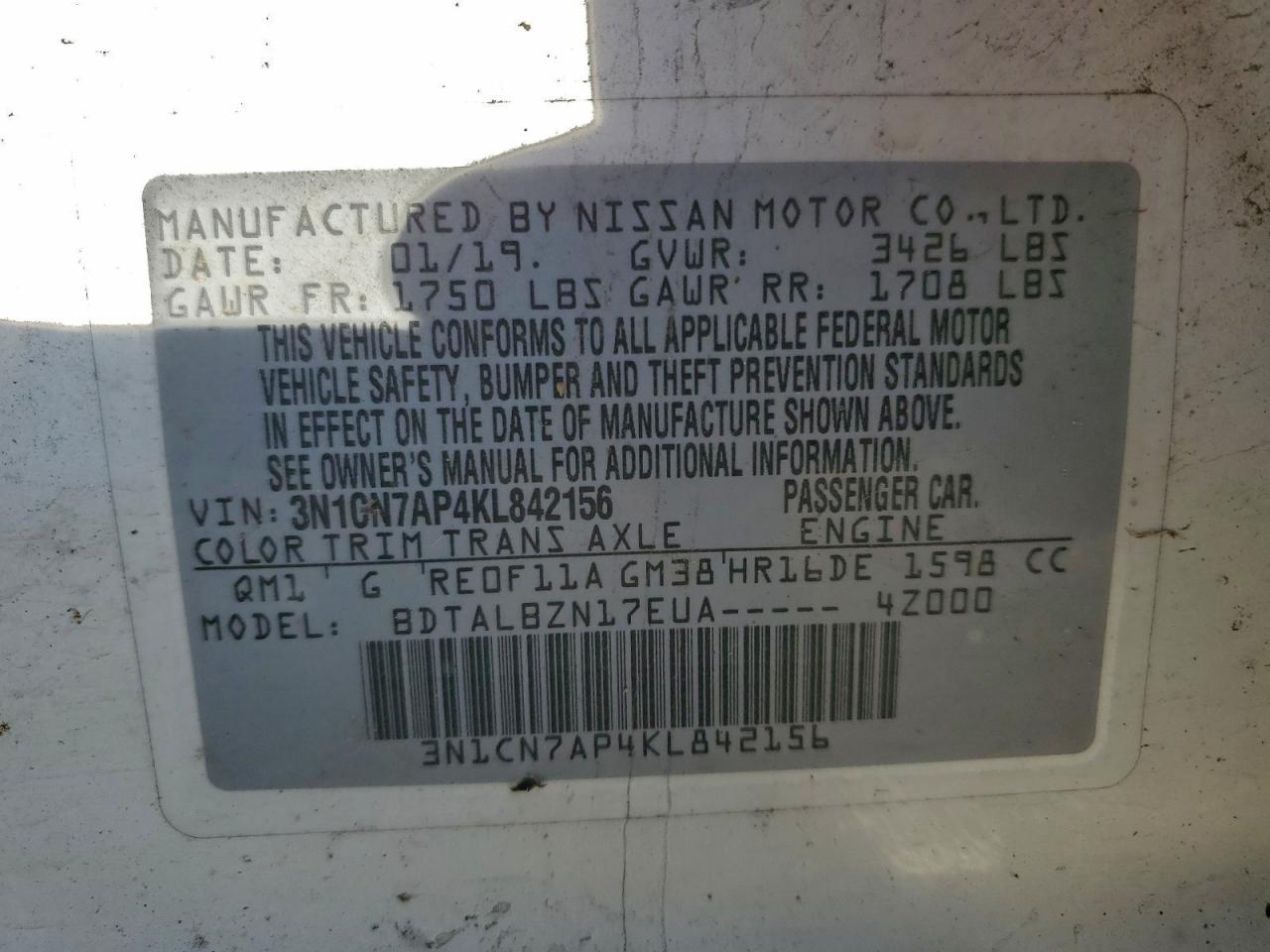 Nissan Versa S Image 12