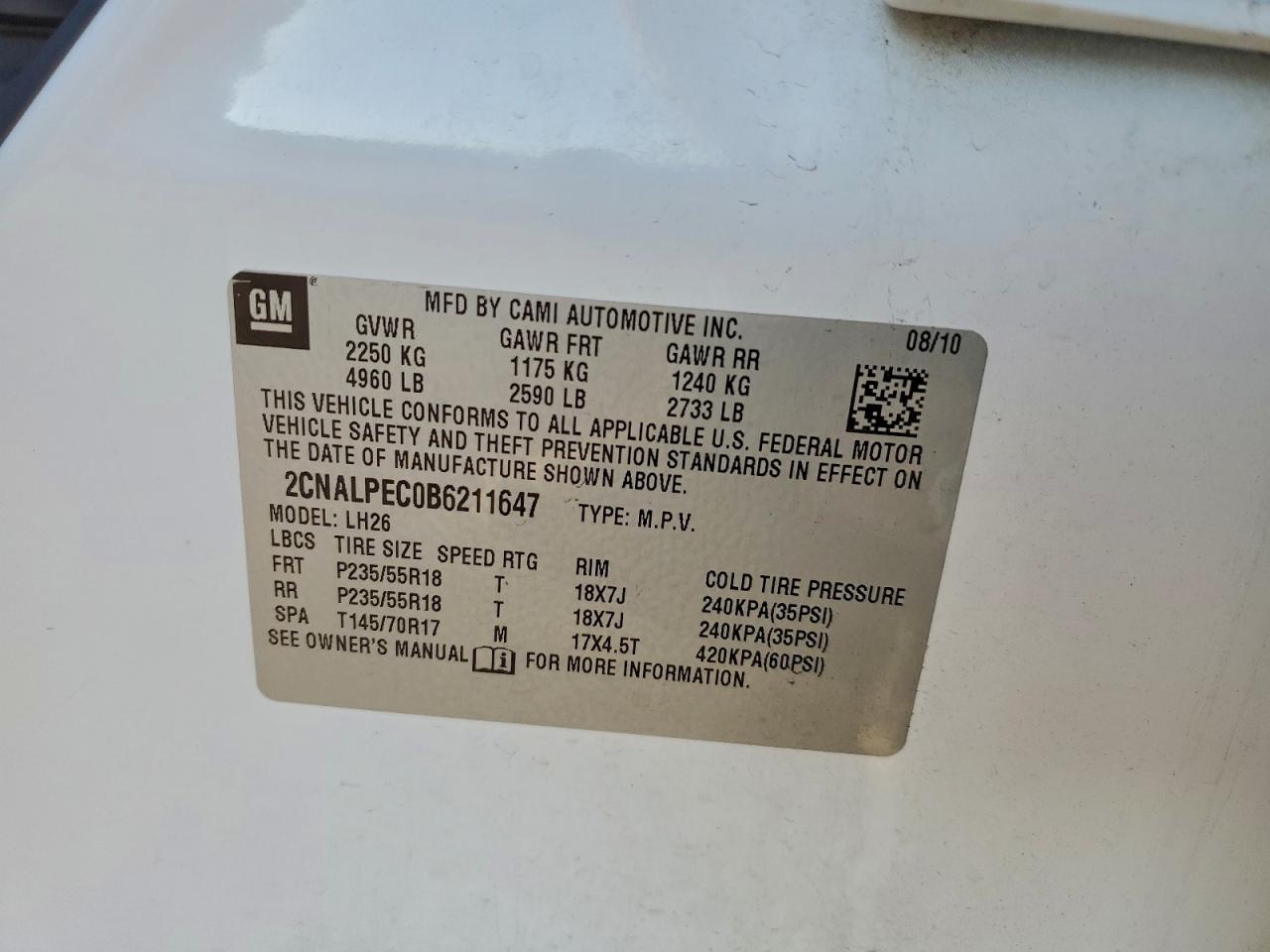 Chevrolet Equinox Lt Image 13